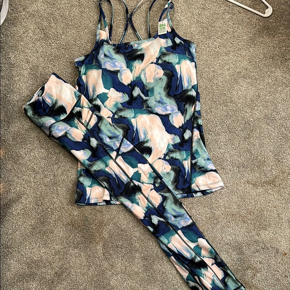 Women's Blue and Cream Sleepwear Set